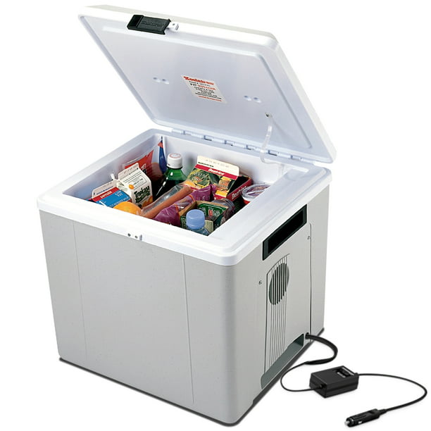 Portable Hard Cooler 28 Quart Car Igloo Lunch Box 12V Electric Mini Fridge Chest